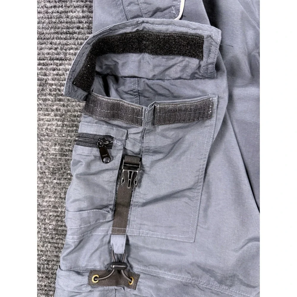 Flower of Life by Pleiadian Grey Nylon Convertible Cargo Pants Shorts Mens XL